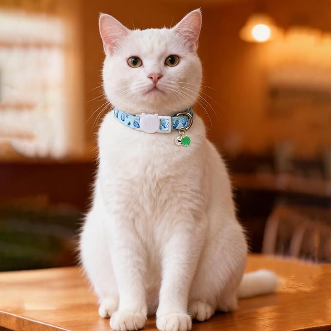 Cat Collars for Girl Cats & Boys, 2 Pack Soft Cotton Breakaway Collar - Image 7