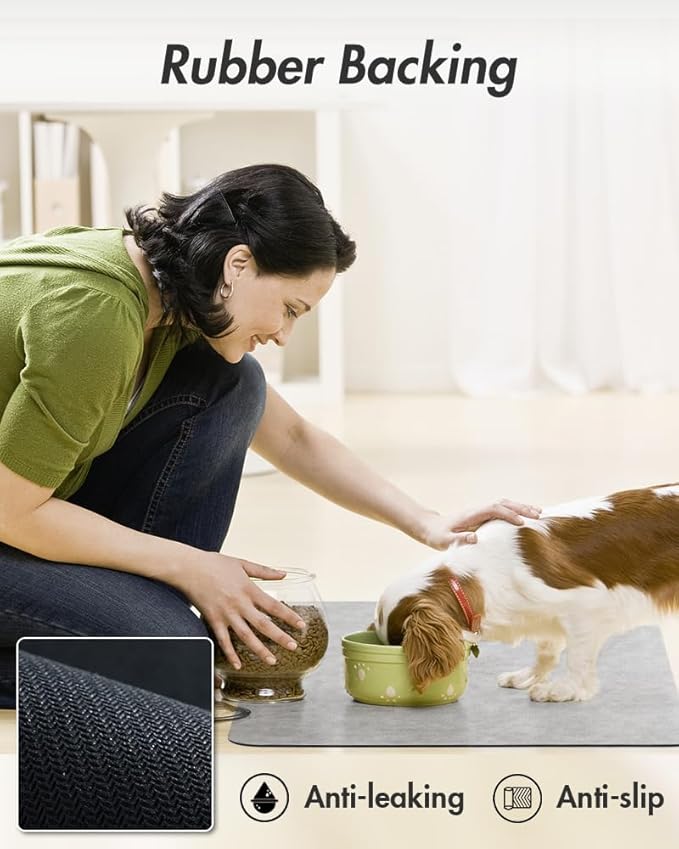 MontVoo-Absorbent Pet Feeding Mat-No Stains Pet Mat - Image 5