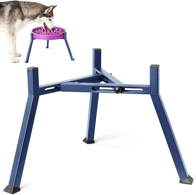 LOOBANI Elevated Dog Bowl Stand: Adjustable Width Anti-Slip Raised Dog Bowl by LOOBANI