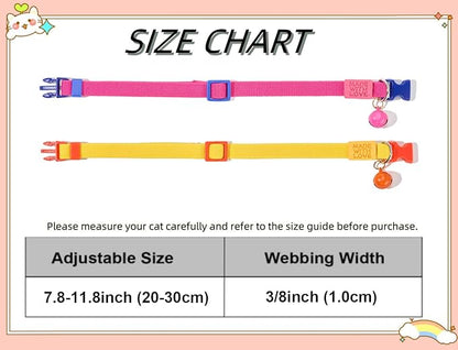 Elastic Cat Collar 2 Pack of Safety Quick Release Cat Collars - Image 8