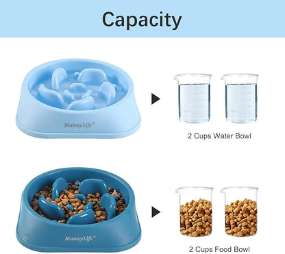 MateeyLife Slow Feeder Dog Bowls 2PCS, Anti-Choking Puzzle Dog Food Bowls - Image 5