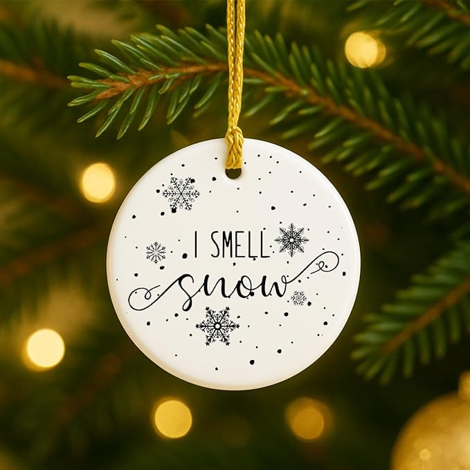 I Smell Snow Ornament, Idea Gift - Image 4