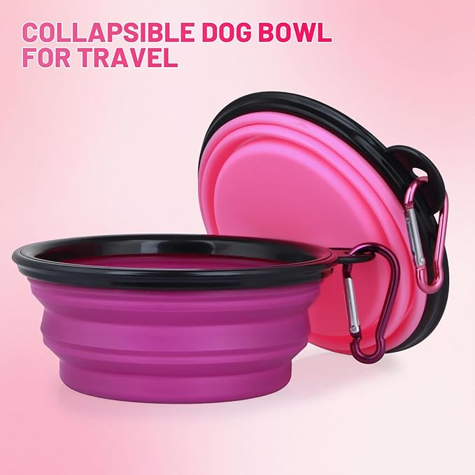 Dog Bowl Pet Collapsible Bowls, 2 Pack Collapsible Dog Water Bowls - Image 2