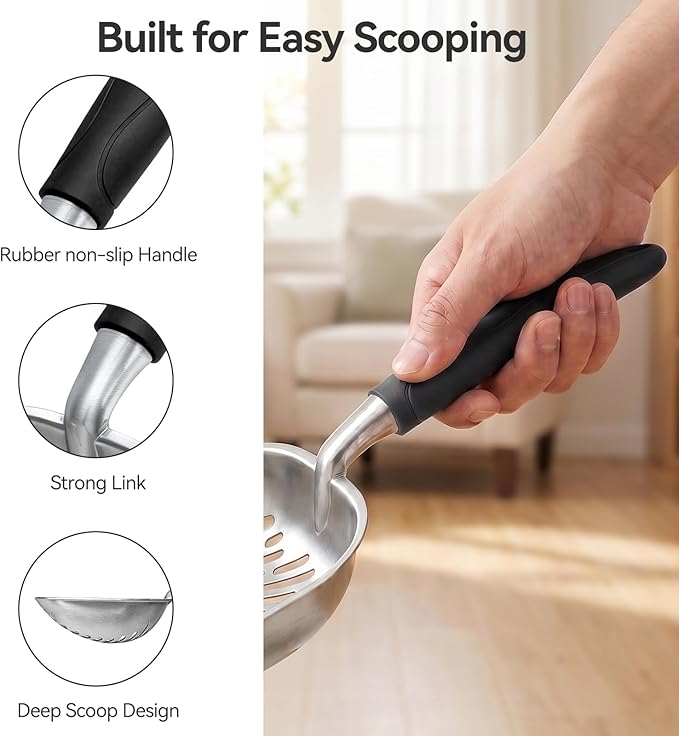Cat Litter Scoop, Kitty Metal Scooper, Heavy Duty Aluminum Deep Sifter - Image 3
