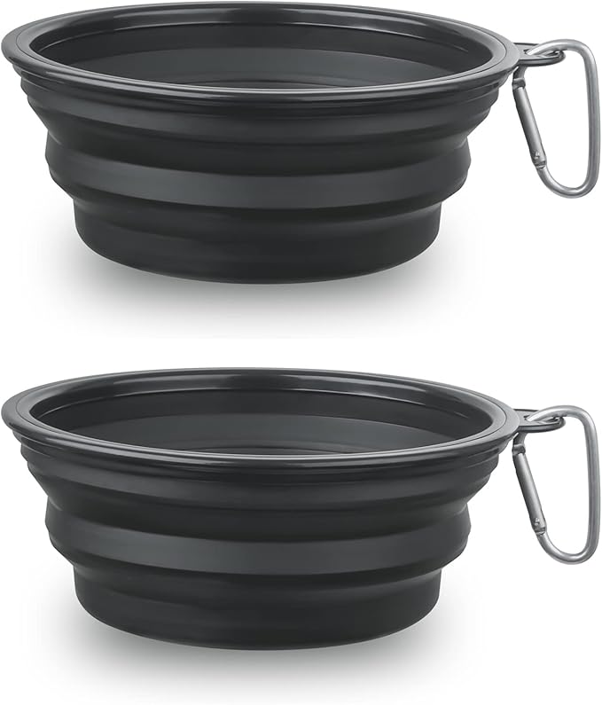 Large Dog Bowl Pet Collapsible Bowls, 2 Pack Collapsible Dog Water Bowls by SLSON