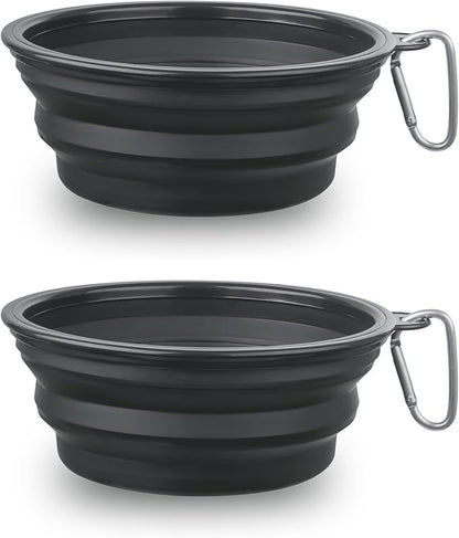 Large Dog Bowl Pet Collapsible Bowls, 2 Pack Collapsible Dog Water Bowls by SLSON