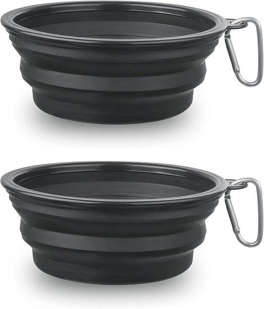 Large Dog Bowl Pet Collapsible Bowls, 2 Pack Collapsible Dog Water Bowls by SLSON