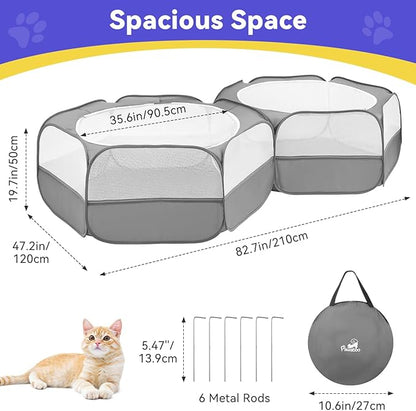 Pawaboo Small Animals Playpen, Portable Chicken Coop Run Large Chick Brooder - Image 3
