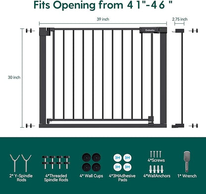 Babelio Baby Gate for Doorways and Stairs, 41-46" Pet Gate - Image 6