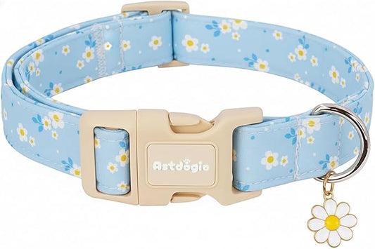 Dog Collar for Small Medium Large Dogs, Spring Blue Dog Collars by Unknown