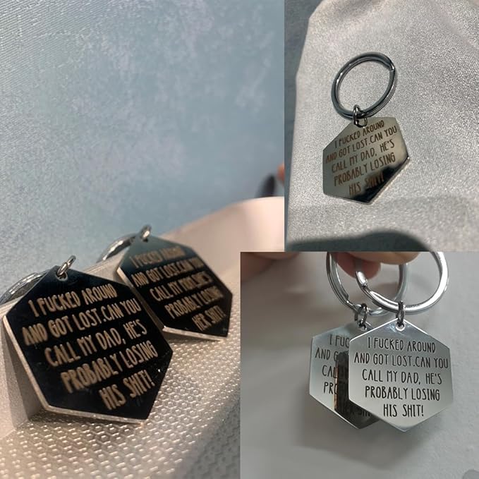 Funny Dog Tags, Stainless Steel Funny Pet Tag, Deeply Engraved Dog Collar Tag - Image 5