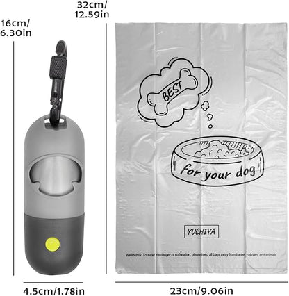 Dog Poop Bags Holder with LED Flashlight|Pet Waste Bags Dispenser - Image 6