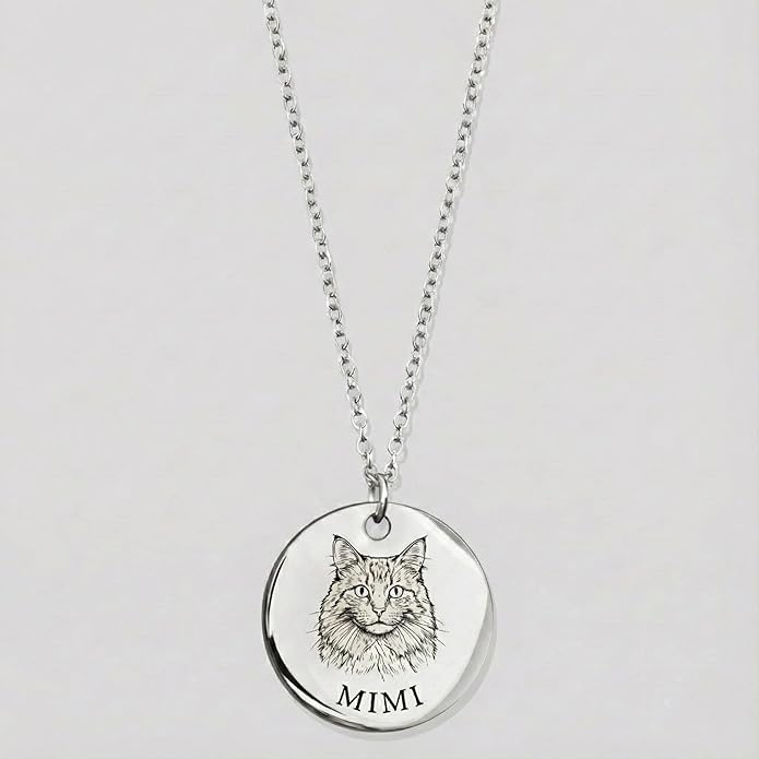 MignonandMignon Personalized Pet Portrait Necklace – Custom Jewelry Gift - Image 2