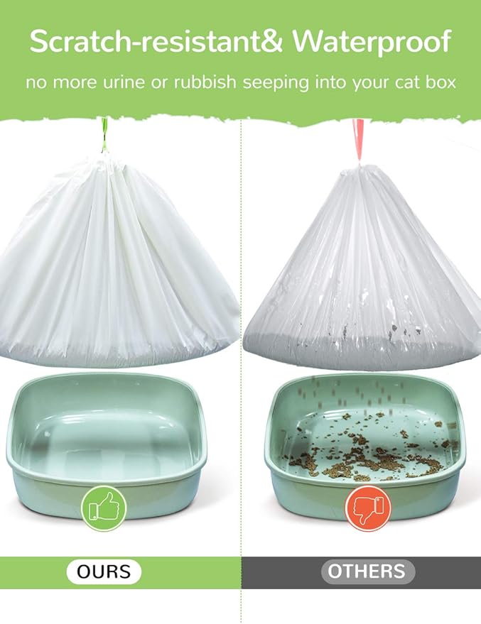Litter Box Liners, Drawstring Litter Liner Bags - Image 2