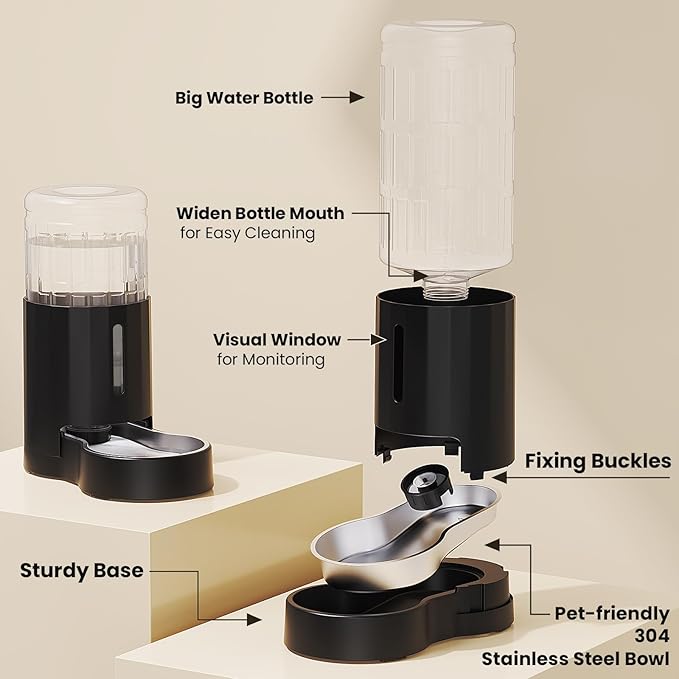 CZPET Dog Water Bowl Dispenser 8L, Wider Mouth & Upgraded Brush - Image 7