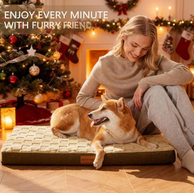 Patas Lague Orthopedic XL Dog Bed Large Sized Dog 48''X30'', Waterproof Soft - Image 2