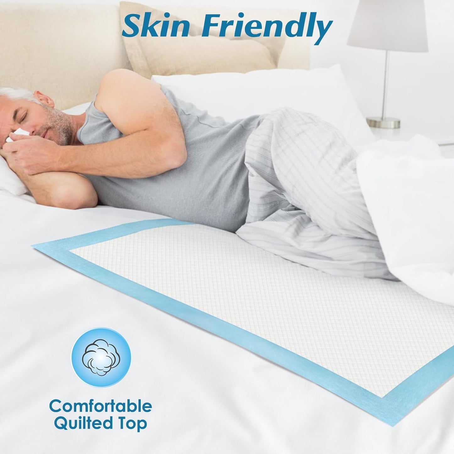 50 Count 36" x 36" Super Absorbency Disposable Underpads - Leakproof Quick Drying Pads for Baby, Puppy & Adults, Bed Pads, Incontinence & Dog Pee