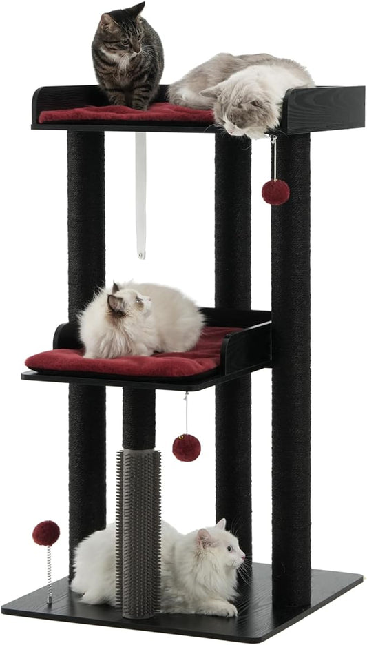 FourFurPets 43.7" Cat Tree, Modern Cat Tree Tower, Cat Tower by FourFurPets