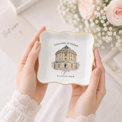 LOVELYPOD Personalized Graduation Photo Trinket Tray, Personalized College Ring - Image 5