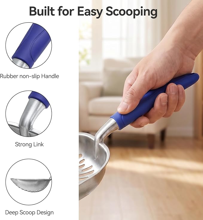 Cat Litter Scoop, Kitty Metal Scooper, Heavy Duty Aluminum Deep Sifter - Image 3