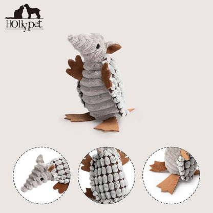 Hollypet Plush Dog Squeaky Toy Stuffed Armadillo Animal Pet Puppy Chew Toys - Image 3