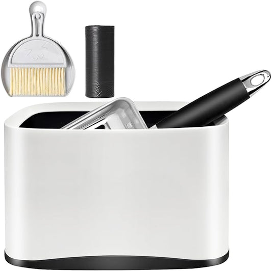 Cat Litter Scooper with Holder, Stainless Steel Cat Litter Scoop, Kitty Poop by Apidgrowth
