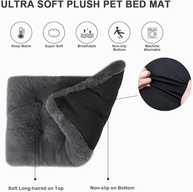 Vonabem Large Dog Bed XL, Washable Dogs Crate Pad 42 Inch, Plush Soft Pet Mats - Image 5