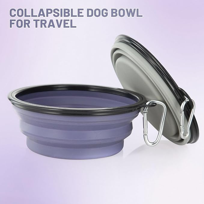 Dog Bowl Large Pet Collapsible Bowls, 2 Pack Collapsible Dog Water Bowls - Image 2