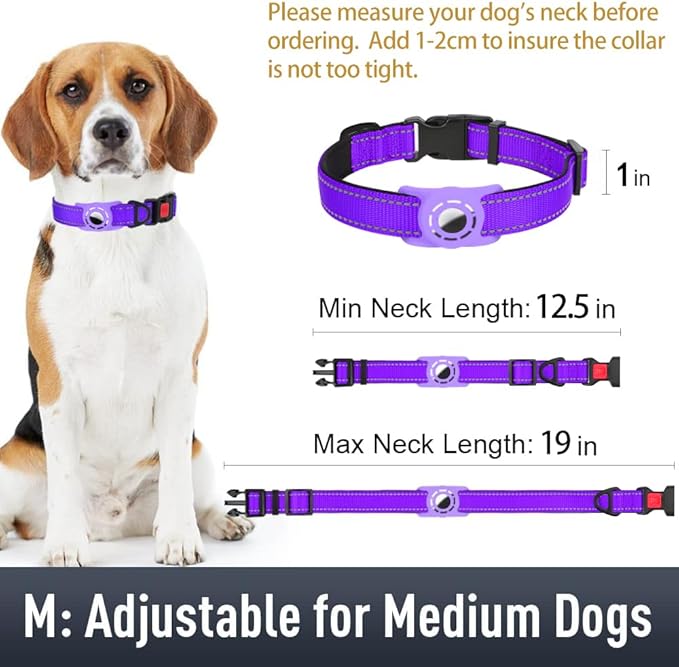 AirTag Dog Collar with AirTag Holder Compatible - Image 6