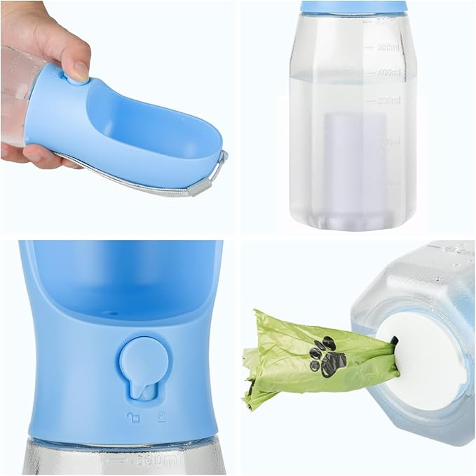 Dog Water Bottle with Food Container, Portable Pet Dog Water Dispenser - Image 7