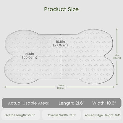 PWTAA Dog Food Mat Anti-Slip Silicone Dog Bowl Mat Thicker Pet Placemat - Image 2