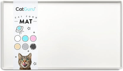 CatGuru Cat Food Mat, Small & Large Pet Placemat, 100% Waterproof Cat Feeding by CatGuru