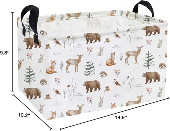 Essme Rectangular Animal Basket, Kids Storage Bins Organizer - Image 2