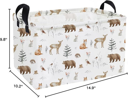Essme Rectangular Animal Basket, Kids Storage Bins Organizer - Image 2