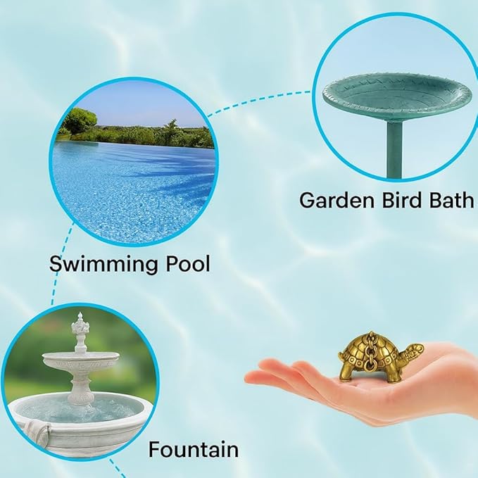 4 Pcs Copper Bird Bath Disk Accessories Decorations, Mini Turtle Birdbath - Image 5
