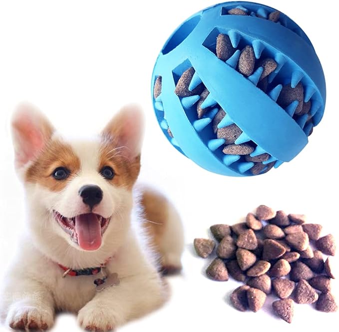 Feixun Dog Treat Toy Ball, Dog Tooth Cleaning Toy, Interactive Dog Toys 2.8" - Image 2