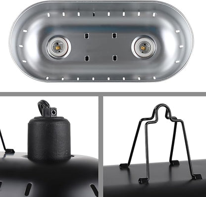 DXOPHIEX 15 inch Dual Reptile Light Fixture, Max 150W Dual Reptile Heat Lamp - Image 4