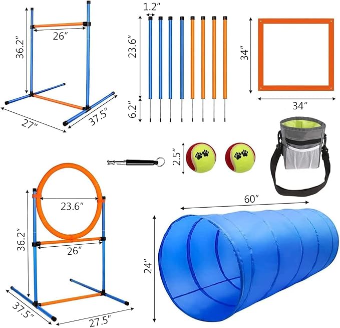 Dog Agility Training Equipment, 60-piece Dog Obstacle Course Training Starter - Image 5