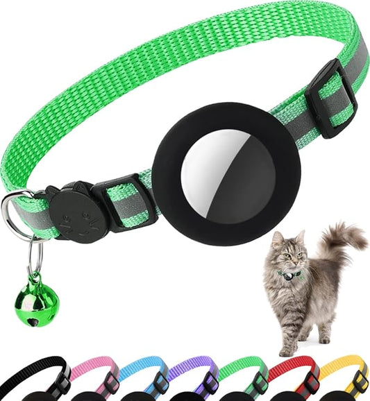 Airtag Cat Collar Breakaway, Reflective Kitten Collar by Treatyourpetswithonlythebest%EF%BC%81