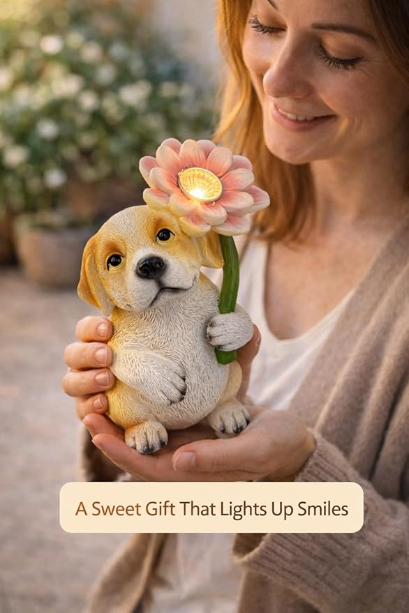 GoGnome Solar Dog Garden Statue - Image 3