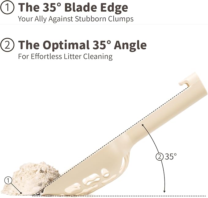 Lady N Cat Litter Scoop for Clumping Litter, Dual-Size 8-Shaped Holes for Fast - Image 5