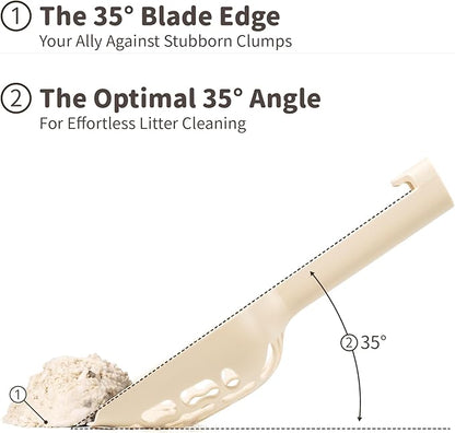Lady N Cat Litter Scoop for Clumping Litter, Dual-Size 8-Shaped Holes for Fast - Image 5