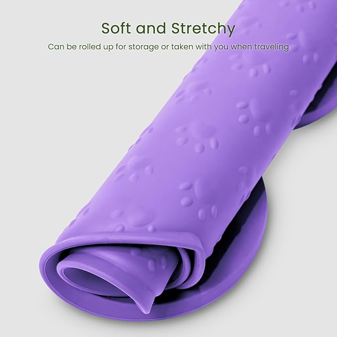 PWTAA Dog Food Mat Anti-Slip Silicone Dog Bowl Mat Thicker Pet Placemat - Image 7