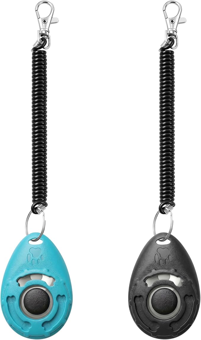 Dog Training Clicker with Sring Wrist and Keyring - Image 2
