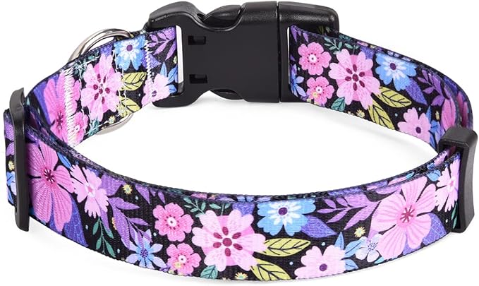 Mihqy Dog Collar with Bohemia Floral Tribal Geometric Patterns - Image 2