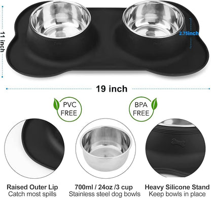AsFrost Dog Food Bowls Stainless Steel Pet Bowls & Dog Water Bowls No Spill Non - Image 2