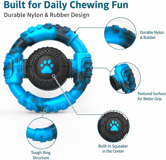 Pamlulu Tough Dog Toys for Aggressive Chewers, Indestructible Dog Toy for Large - Image 4