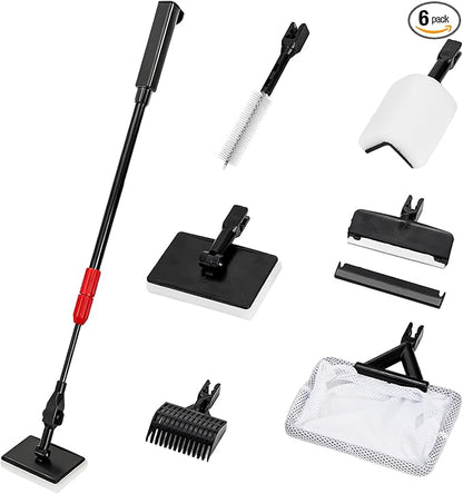 TOPZEA 6 in 1 Aquarium Cleaning Tool Kit, Fish Tank Cleaner Set by TOPZEA