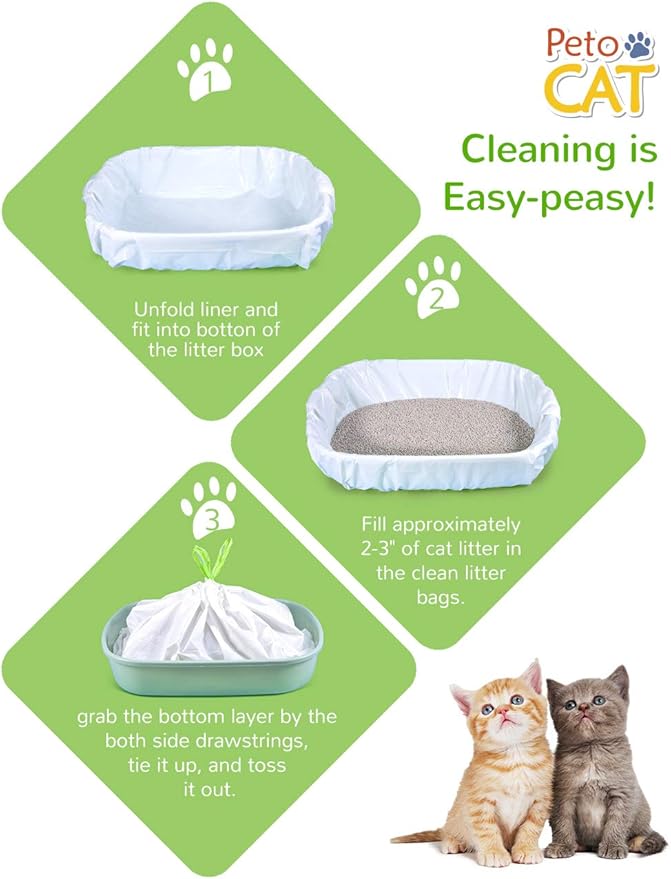 Litter Box Liners, Drawstring Litter Liner Bags - Image 6