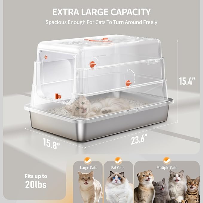 Stainless Steel Cat Litter Box - Image 2